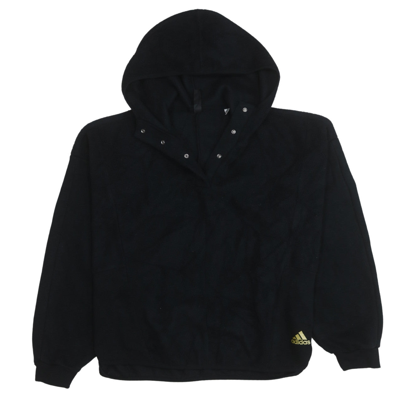 Adidas Women’s Black Fleece Pullover Hoodie Size M Logo Detail