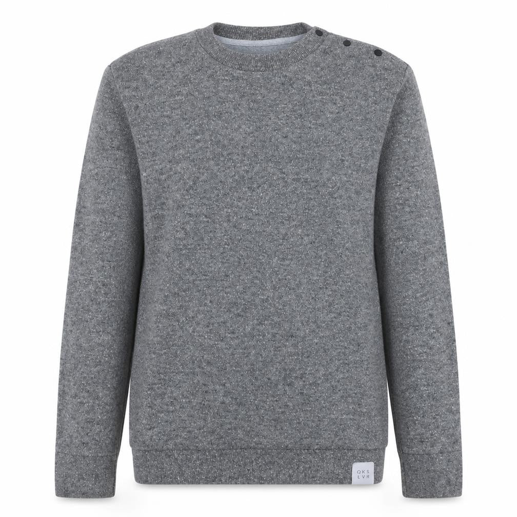 Quiksilver Men's Grey Pullover Sweatshirt L Classic Fit