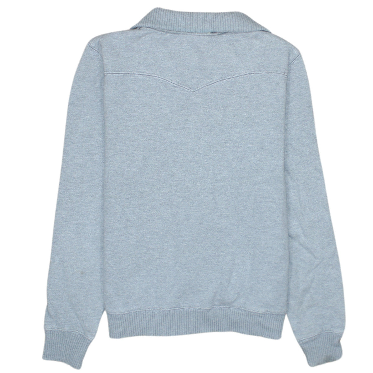 Brand and care label for Levi's boys’ grey full zip fleece sweatshirt, size 14, years