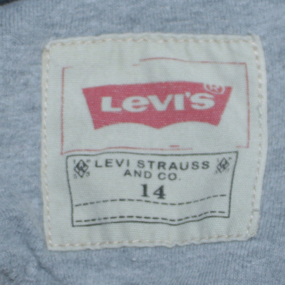 Additional view of Levi's boys’ grey full zip fleece sweatshirt, size 14, years