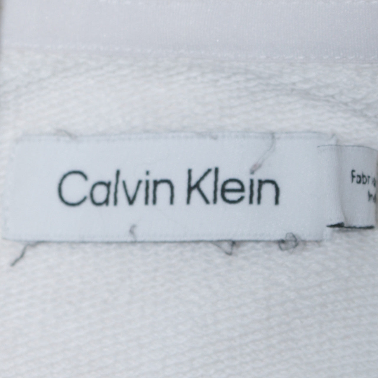 Calvin Klein Men’s White Pullover Hoodie Medium Logo Cotton