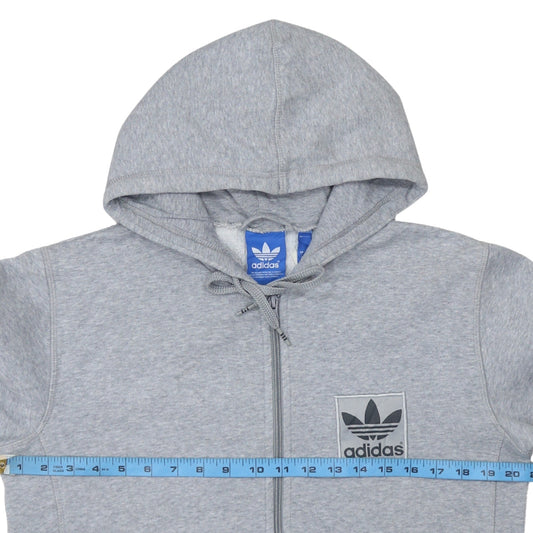 Adidas Men's Grey Full Zip Hoodie Size S Sportswear