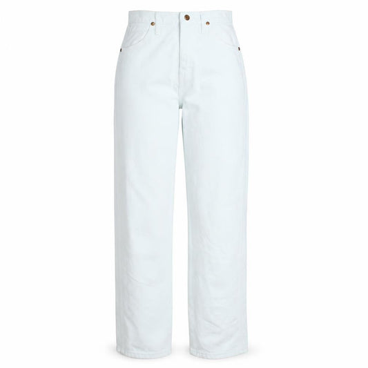 Wrangler Women's White Straight Leg Denim Jeans Size 12 Mid Rise