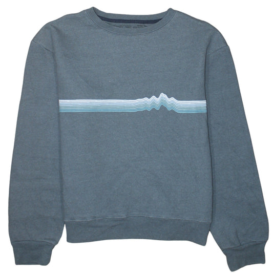 Patagonia Women Blue Regular Fit UPRISAL Crew Sweatshirt Size S