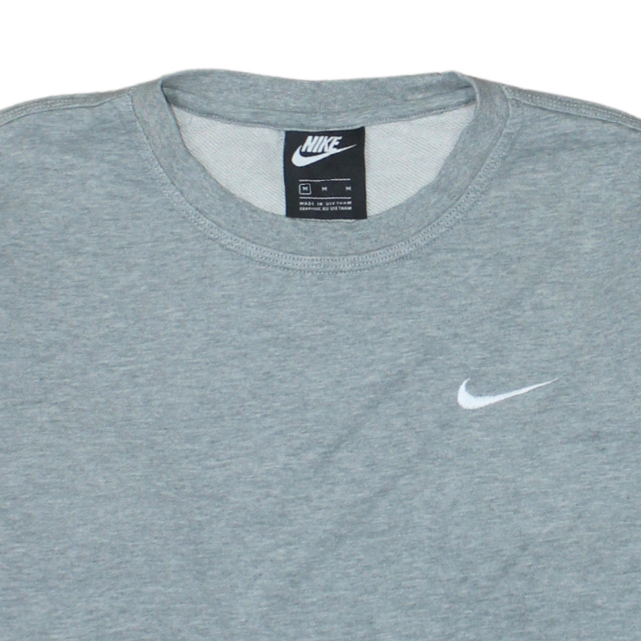 Nike Men's Grey Crew Neck Cotton Pullover Sweatshirt M