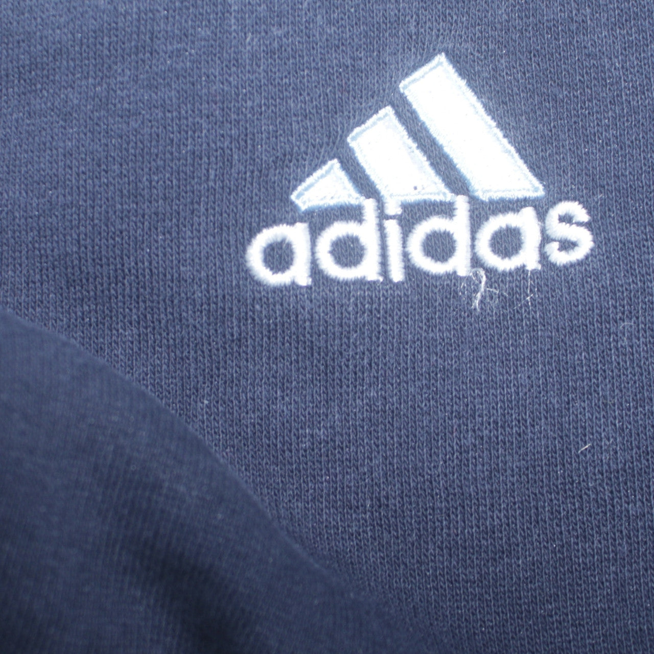 Adidas Boys Blue Colourblock V-Neck Pullover Sweatshirt Size 13-14 Years