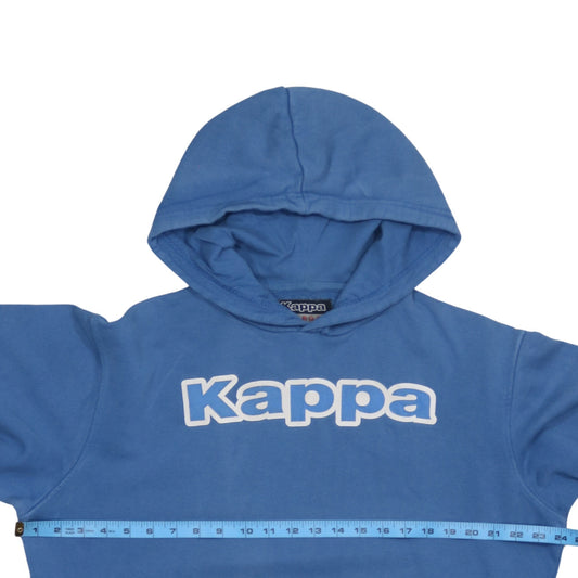 Kappa Men's Blue Pullover Hoodie Large Regular Fit Logo Sportswear