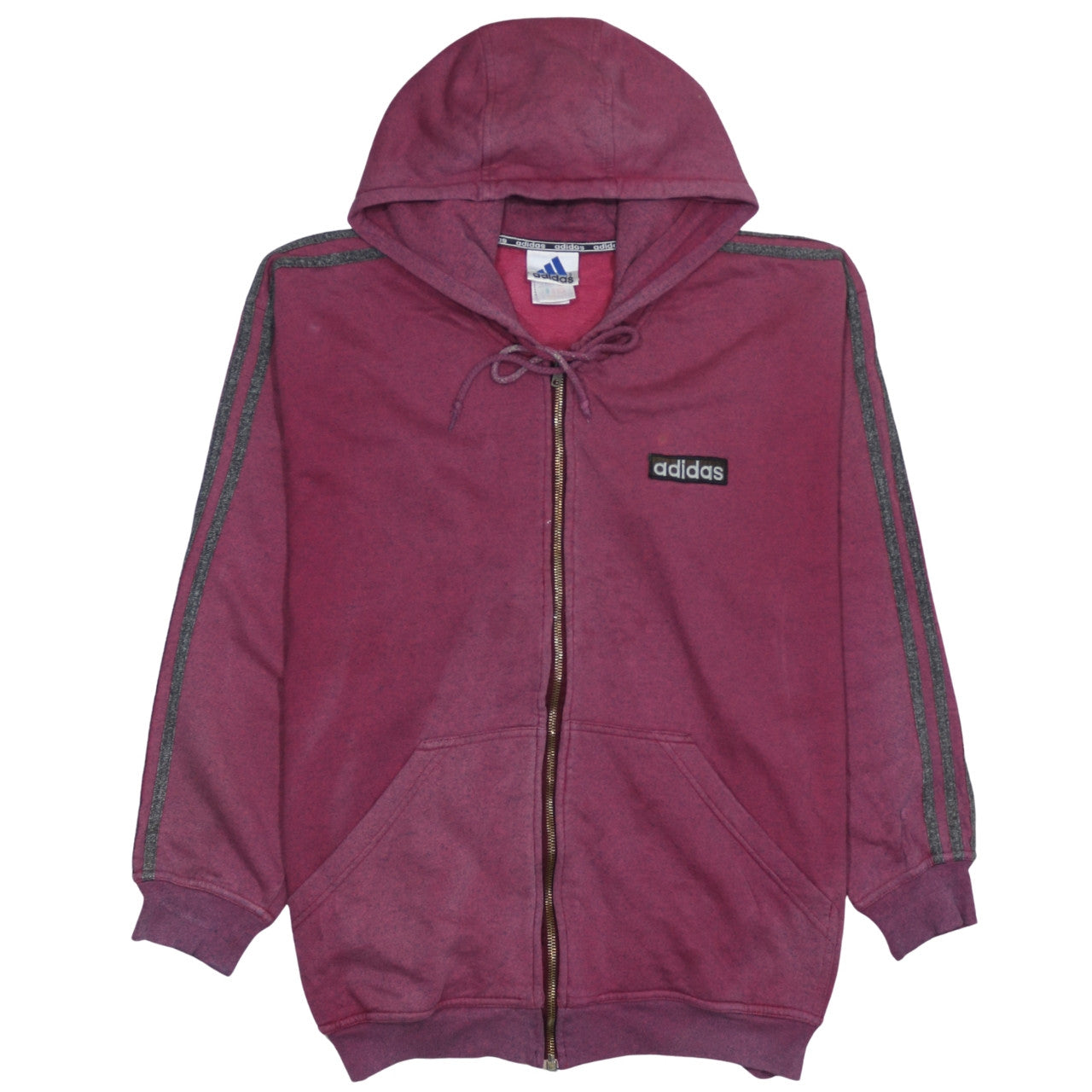 Adidas Men’s Purple Full Zip Hoodie Size M Fleece Casual Sportswear