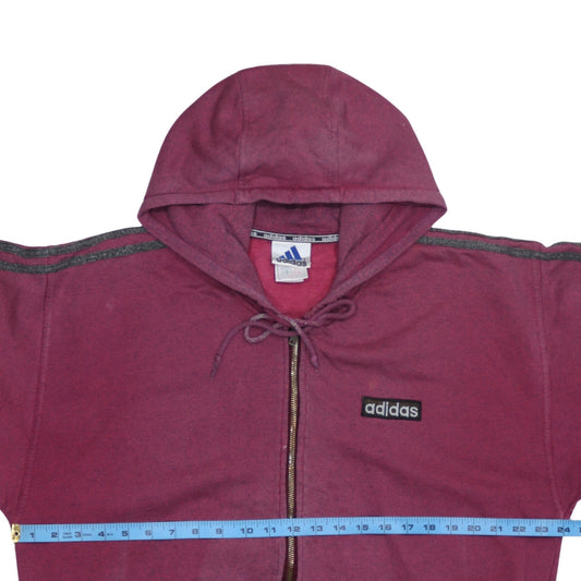 Adidas Men’s Purple Full Zip Hoodie Size M Fleece Casual Sportswear