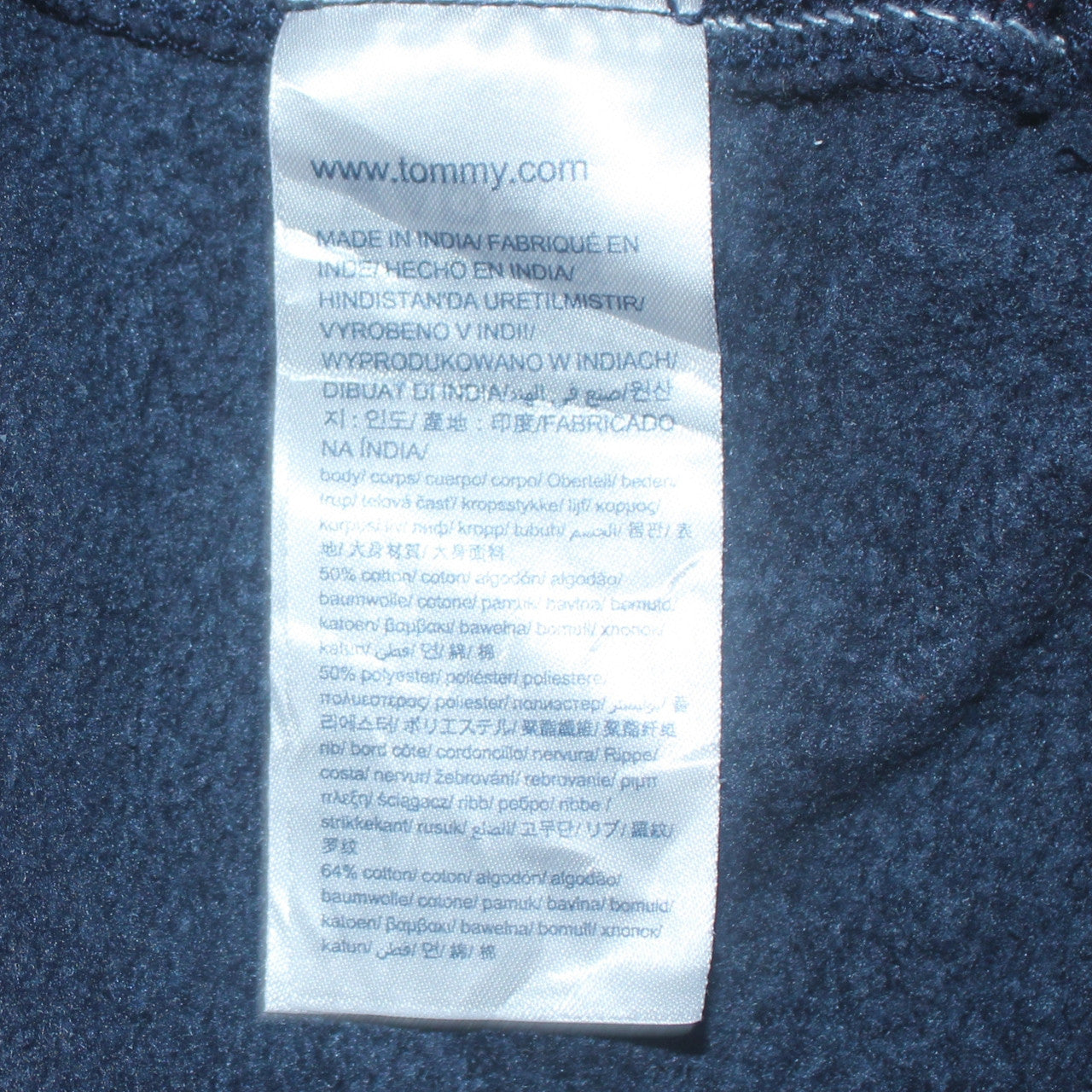 Hilfiger Denim Men's Blue Crew Neck Logo Sweatshirt Size S