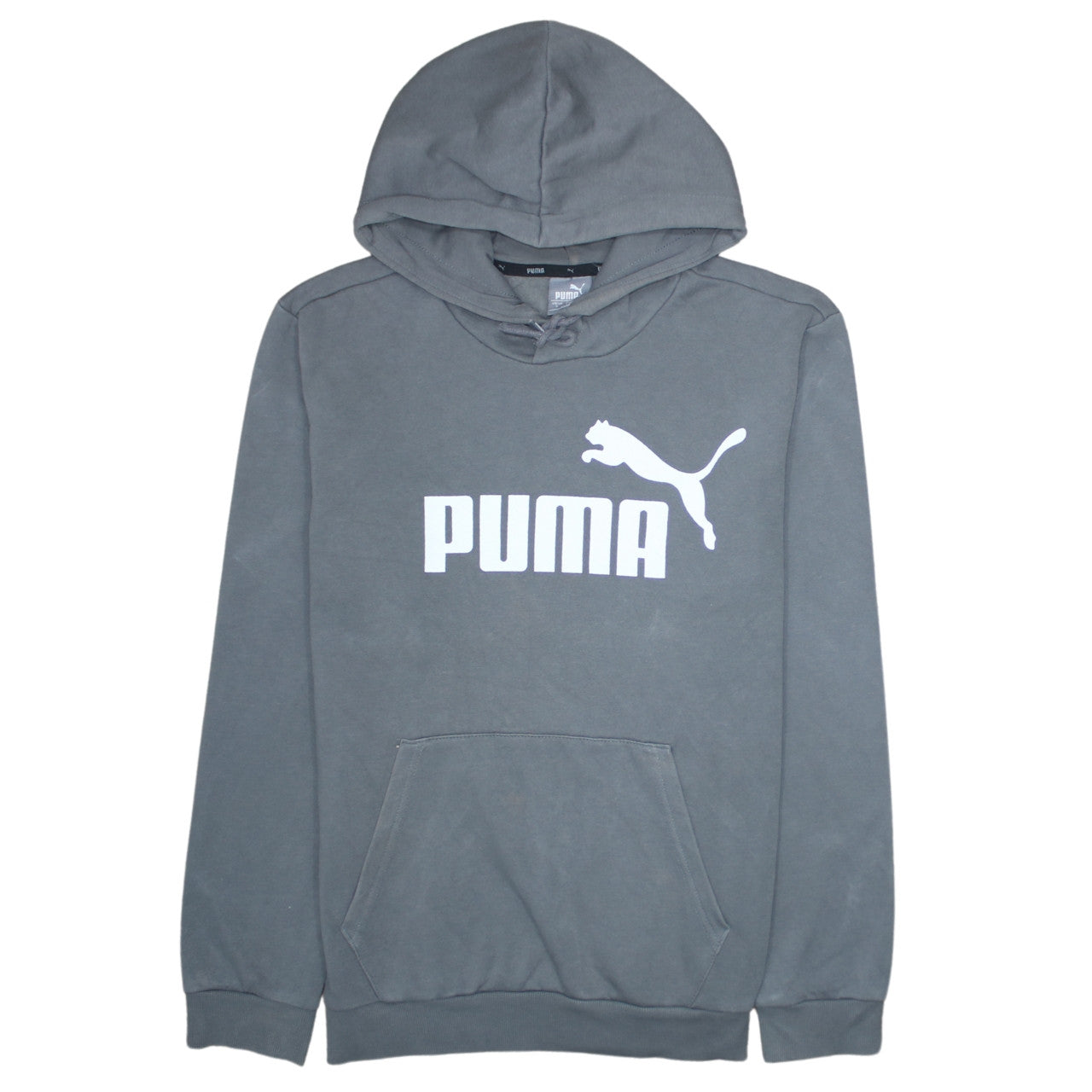 Puma Mens Grey Pullover Hoodie Small Regular Fit Sports Style