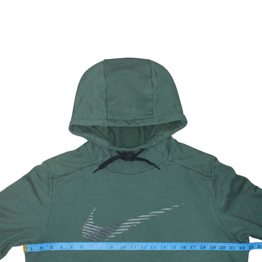 Nike Men's Green Pullover Hoodie L Dri-Fit Graphic Sportswear