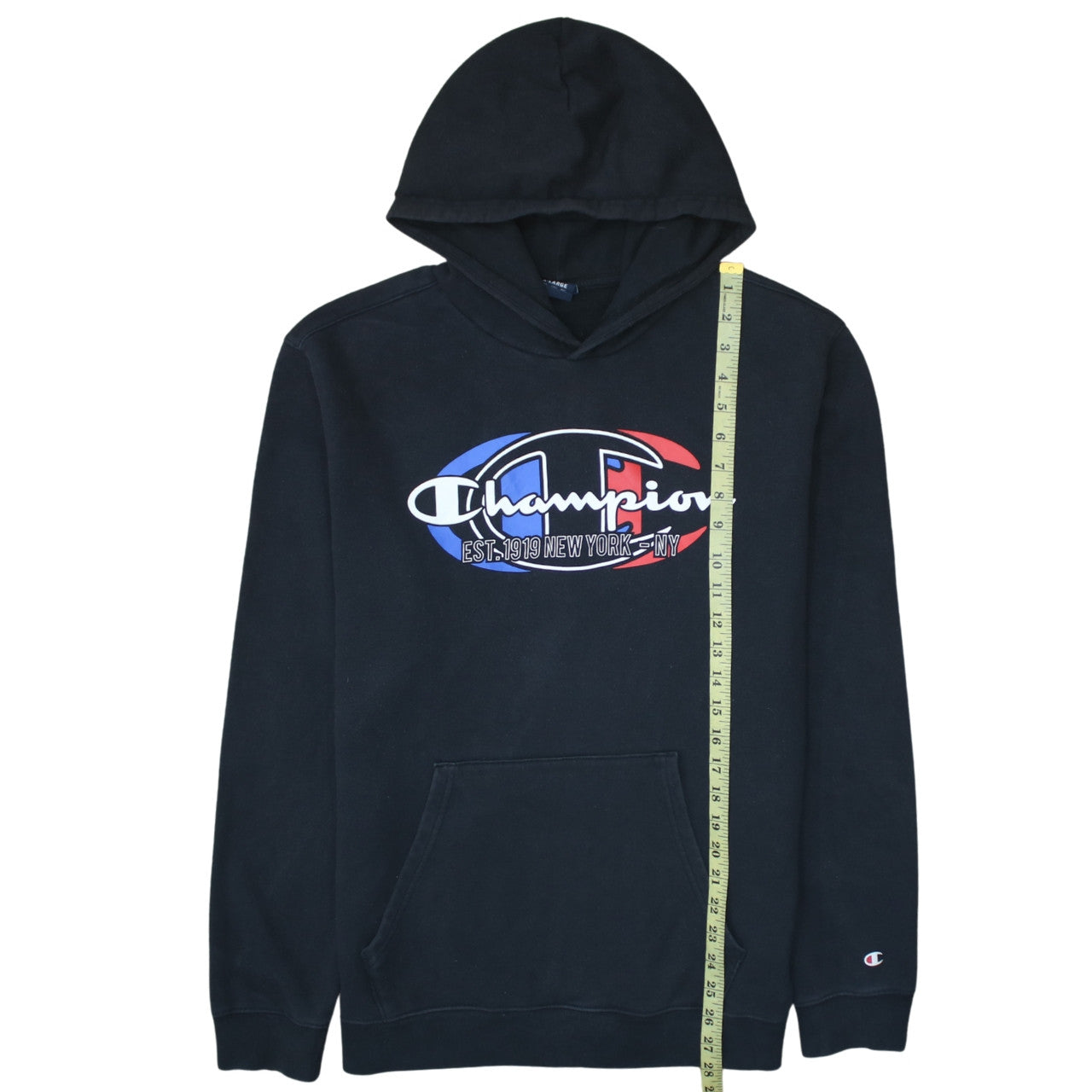 Champion Men's Black XL Pullover Hoodie Fleece Graphic Sweatshirt