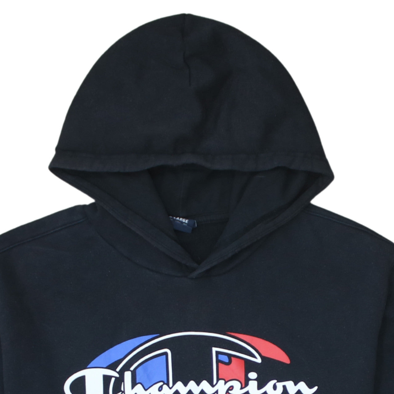 Champion Men's Black XL Pullover Hoodie Fleece Graphic Sweatshirt