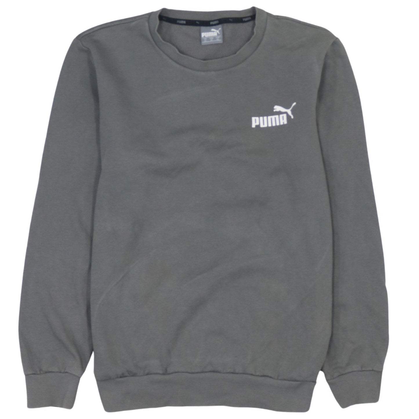 Puma Men's Grey XS Pullover Sweatshirt Crew Neck Logo Sportswear