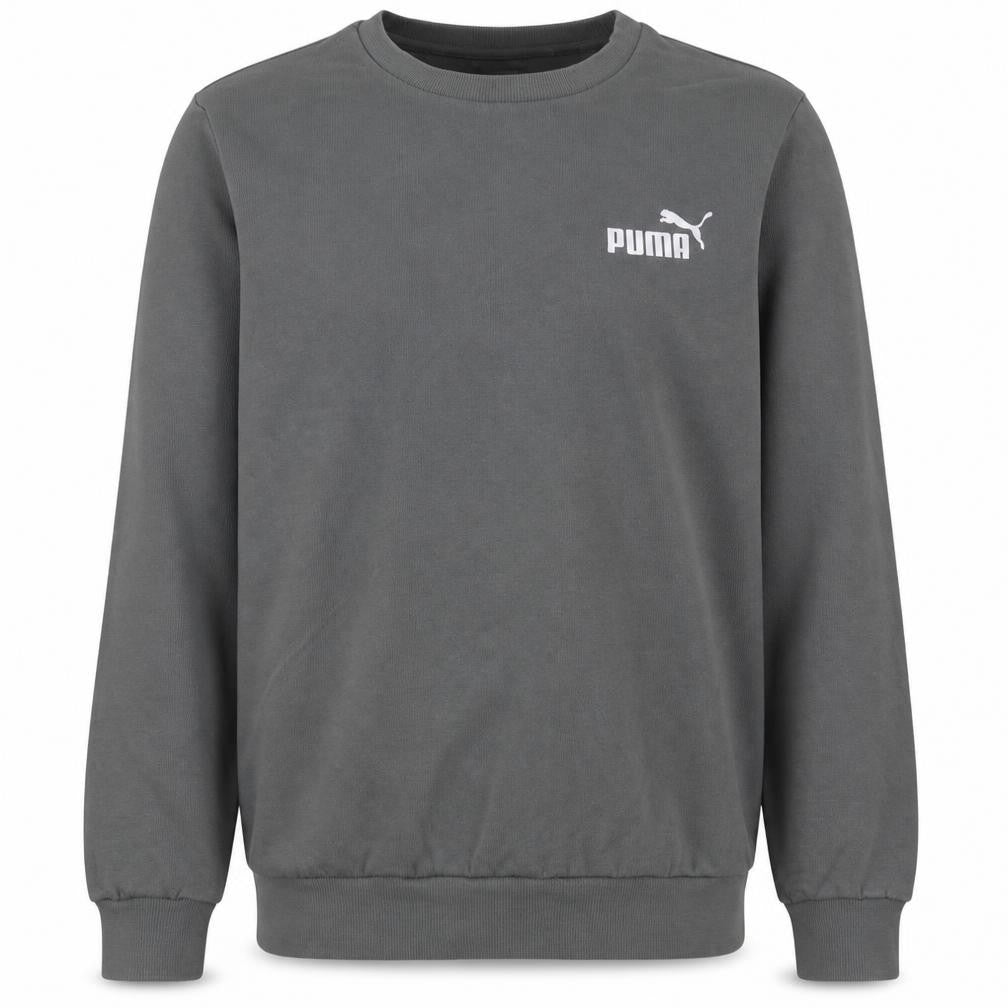 Puma Men's Grey XS Pullover Sweatshirt Crew Neck Logo Sportswear