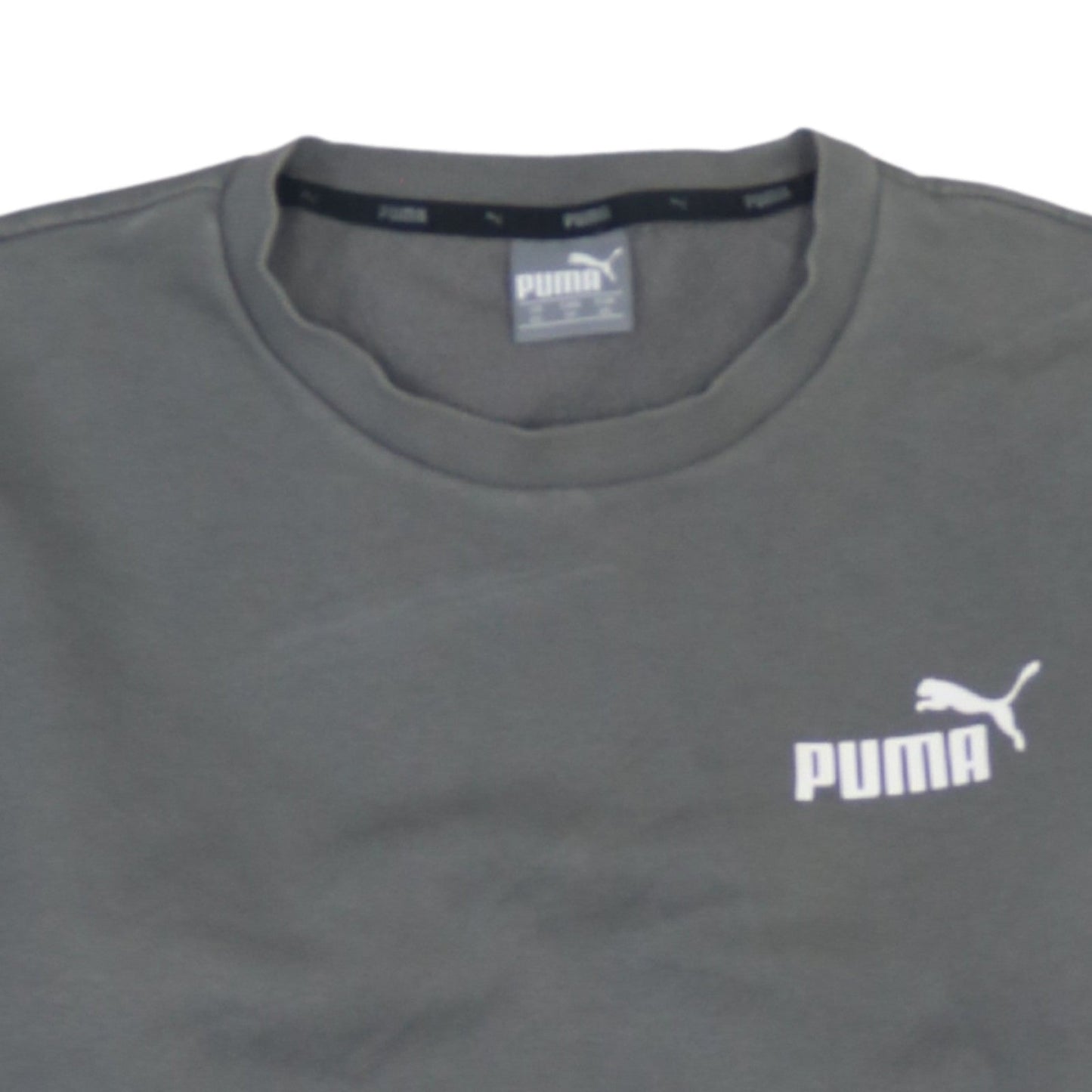Puma Men's Grey XS Pullover Sweatshirt Crew Neck Logo Sportswear