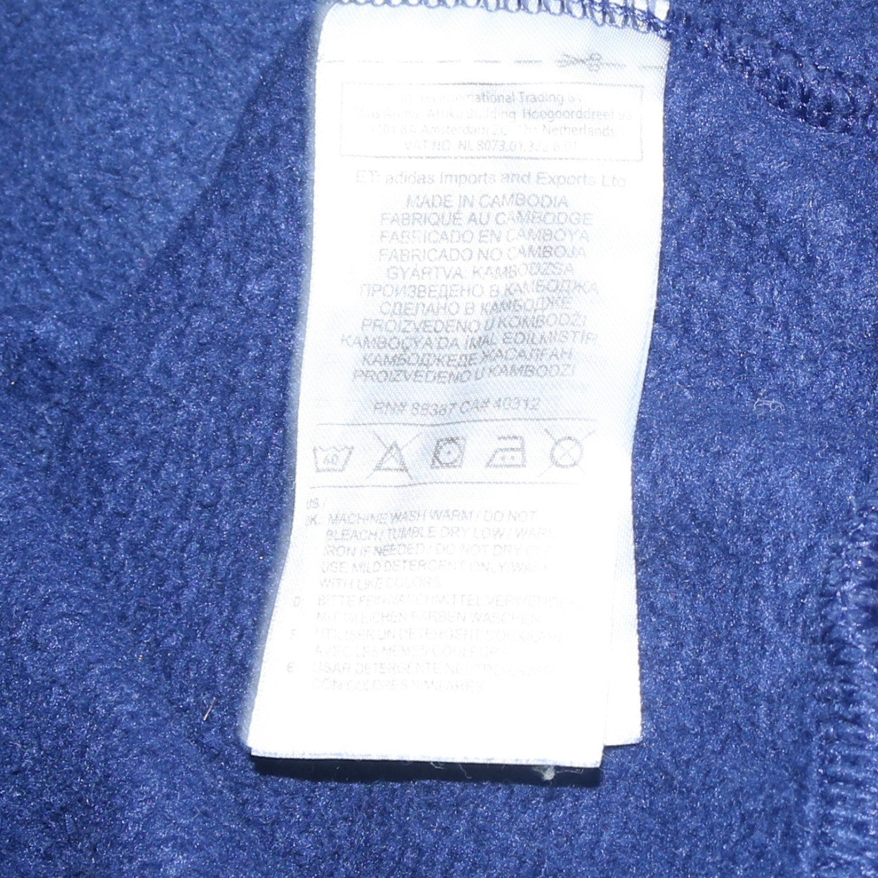 Adidas Men's Blue Pullover Sweatshirt Small Embroidered Sports Crest