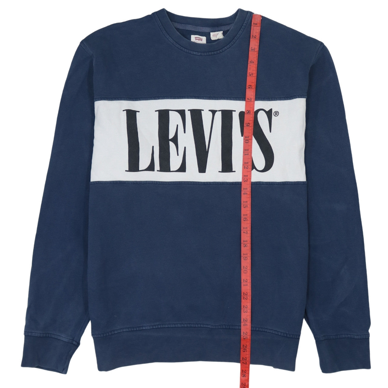 Levi's Mens Blue Logo Crew Neck Pullover Sweatshirt Size L