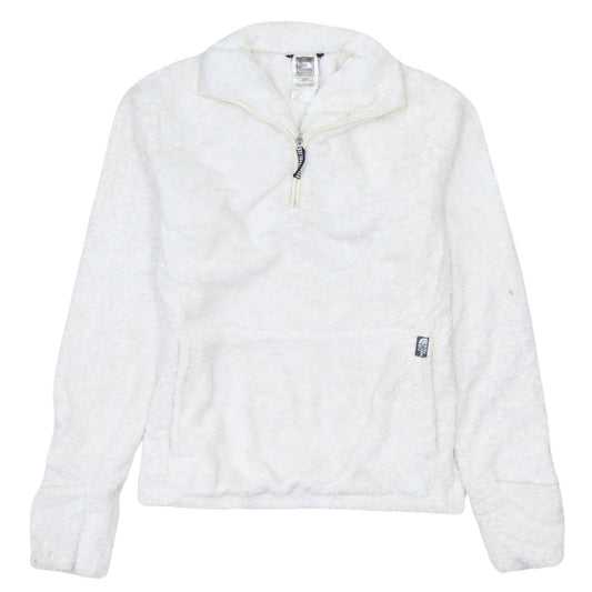 The North Face Womens White XS 1/4 Zip Fleece Pullover Sweatshirt