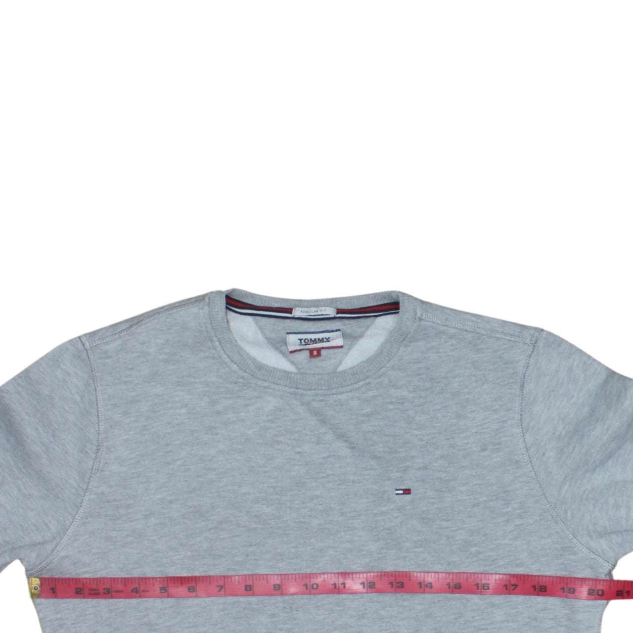 Tommy Jeans Men's Grey Regular Fit Crew Neck Sweatshirt Size S