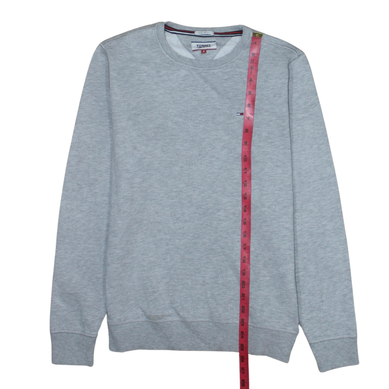 Tommy Jeans Men's Grey Regular Fit Crew Neck Sweatshirt Size S