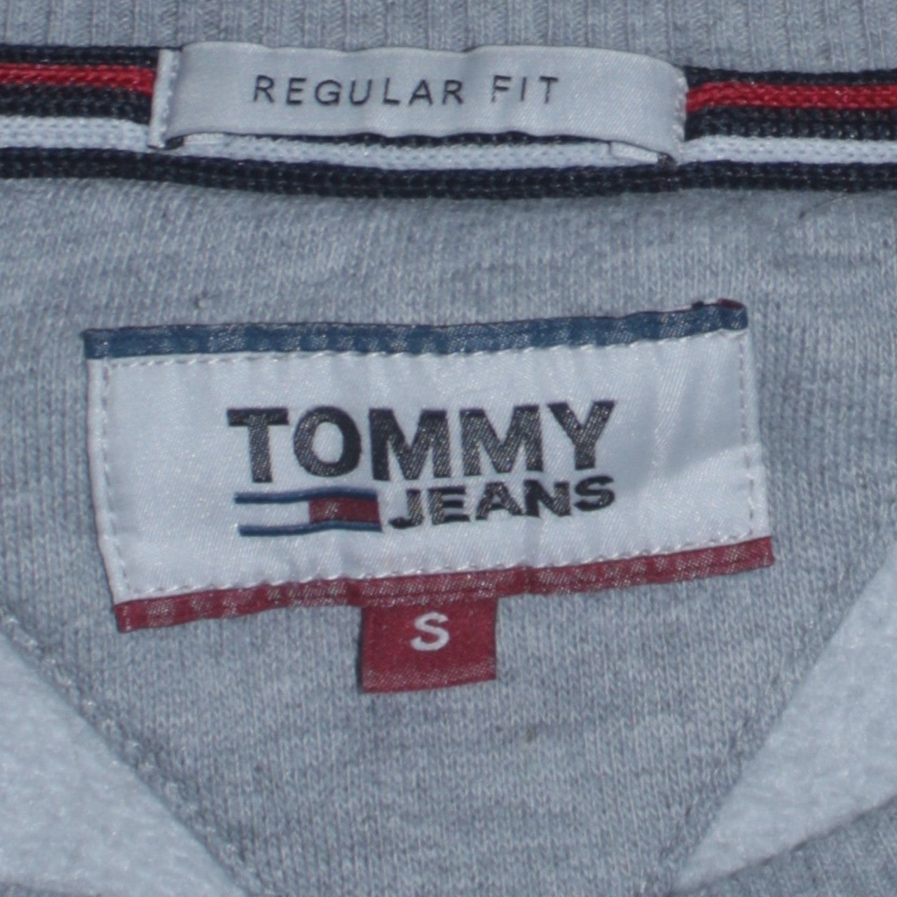 Tommy Jeans Men's Grey Regular Fit Crew Neck Sweatshirt Size S