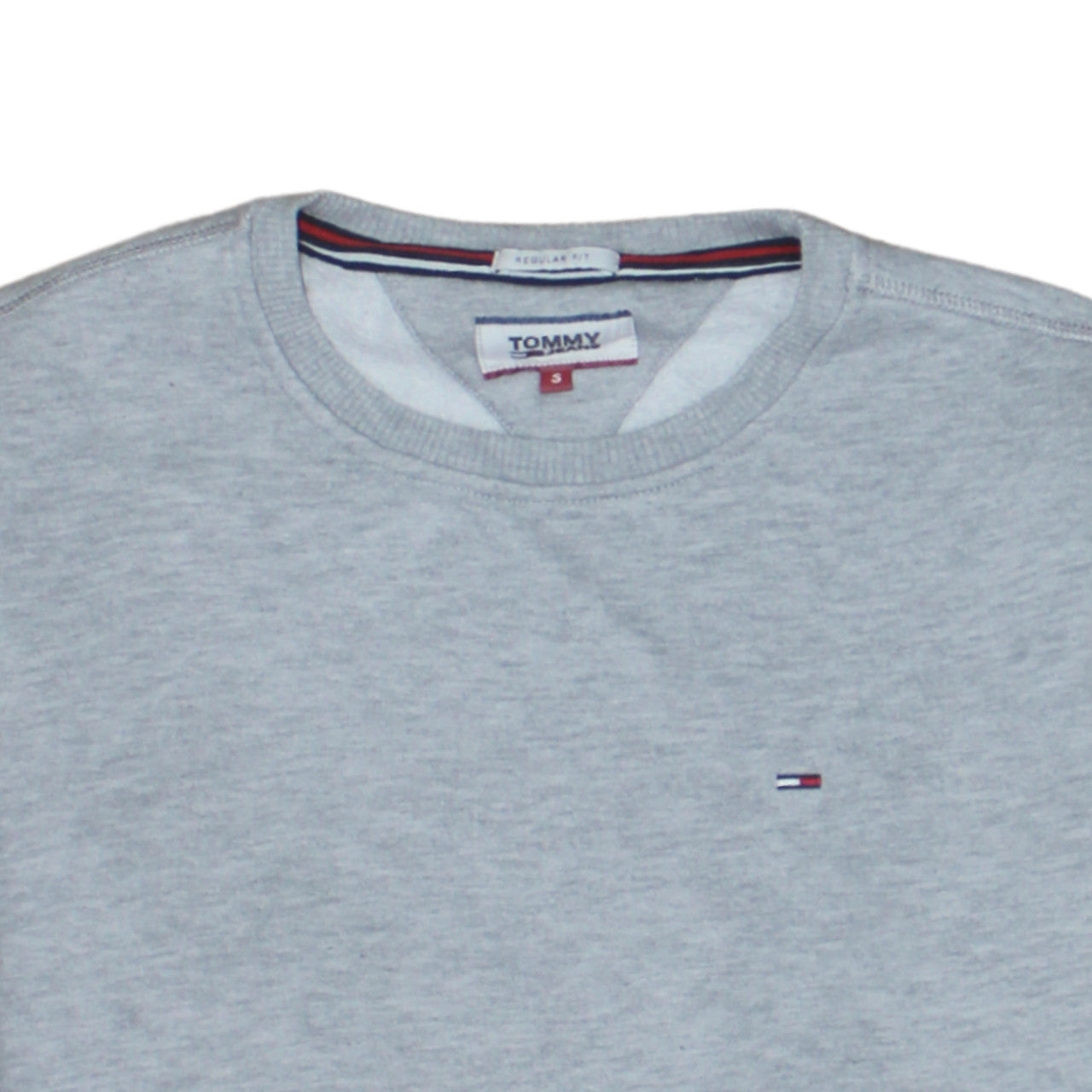 Tommy Jeans Men's Grey Regular Fit Crew Neck Sweatshirt Size S