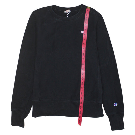 Champion Men's Black Small Reverse Weave Pullover Sweatshirt