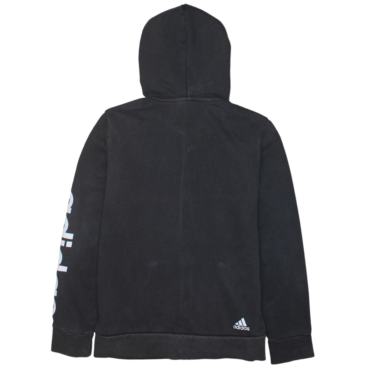 Adidas Women's Black Full Zip Hoodie L Hooded Sweatshirt