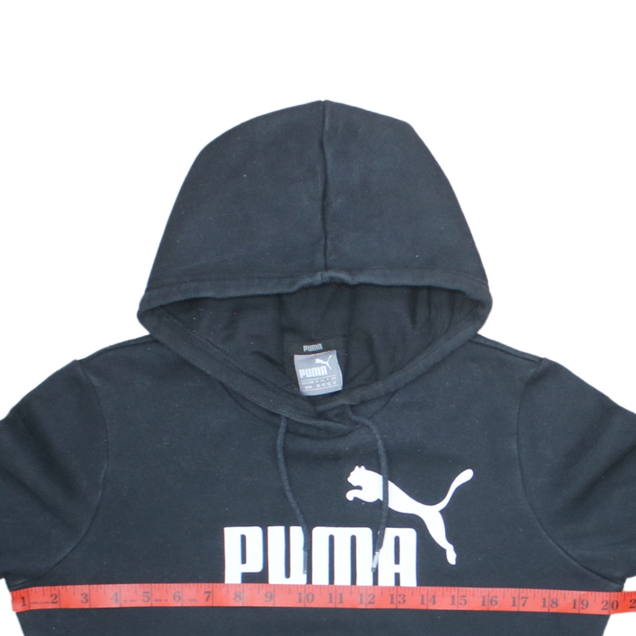 Puma Womens Black Logo Pullover Hoodie Size 12