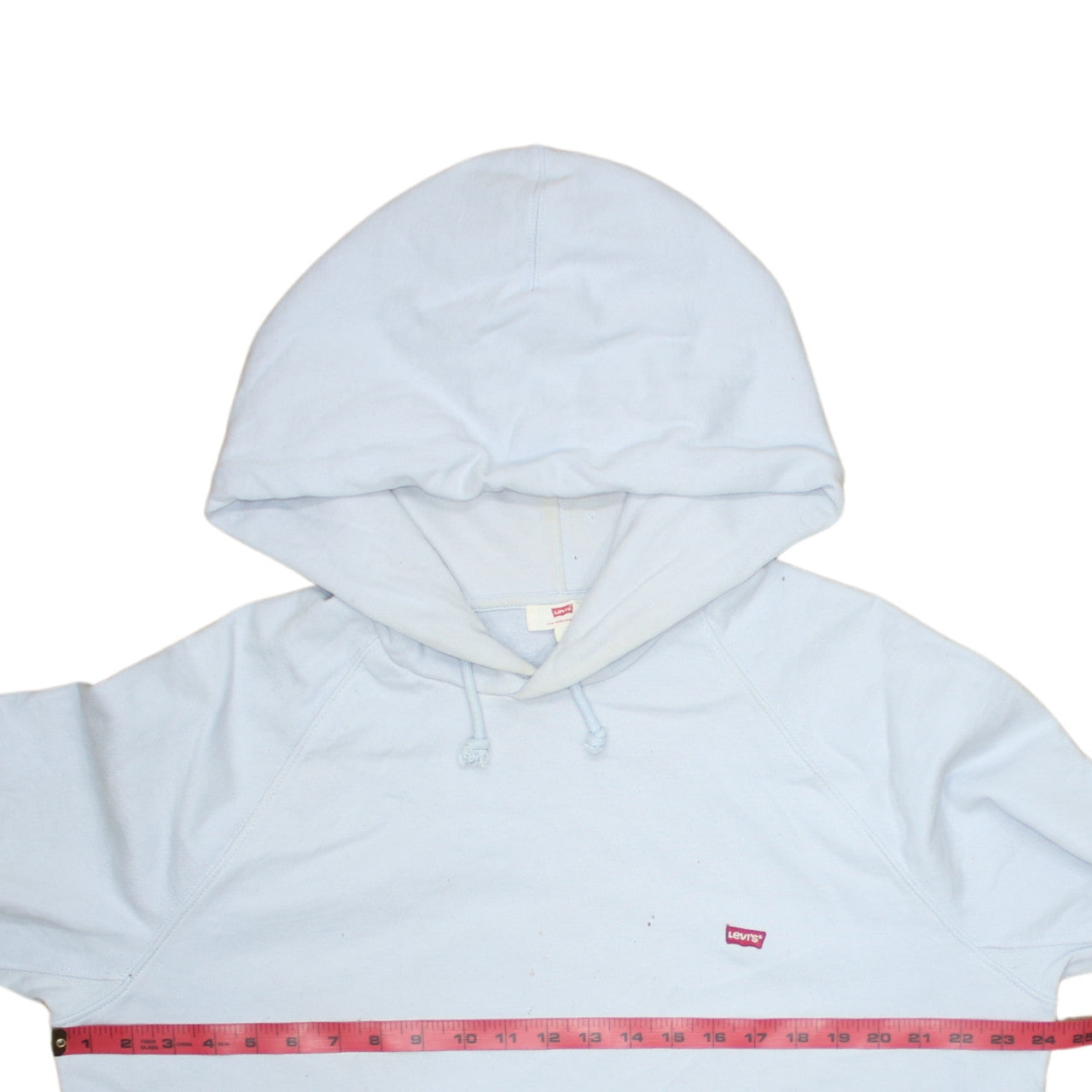 Levi's Mens Light Blue Pullover Hoodie Size L Cotton Casual Sweatshirt