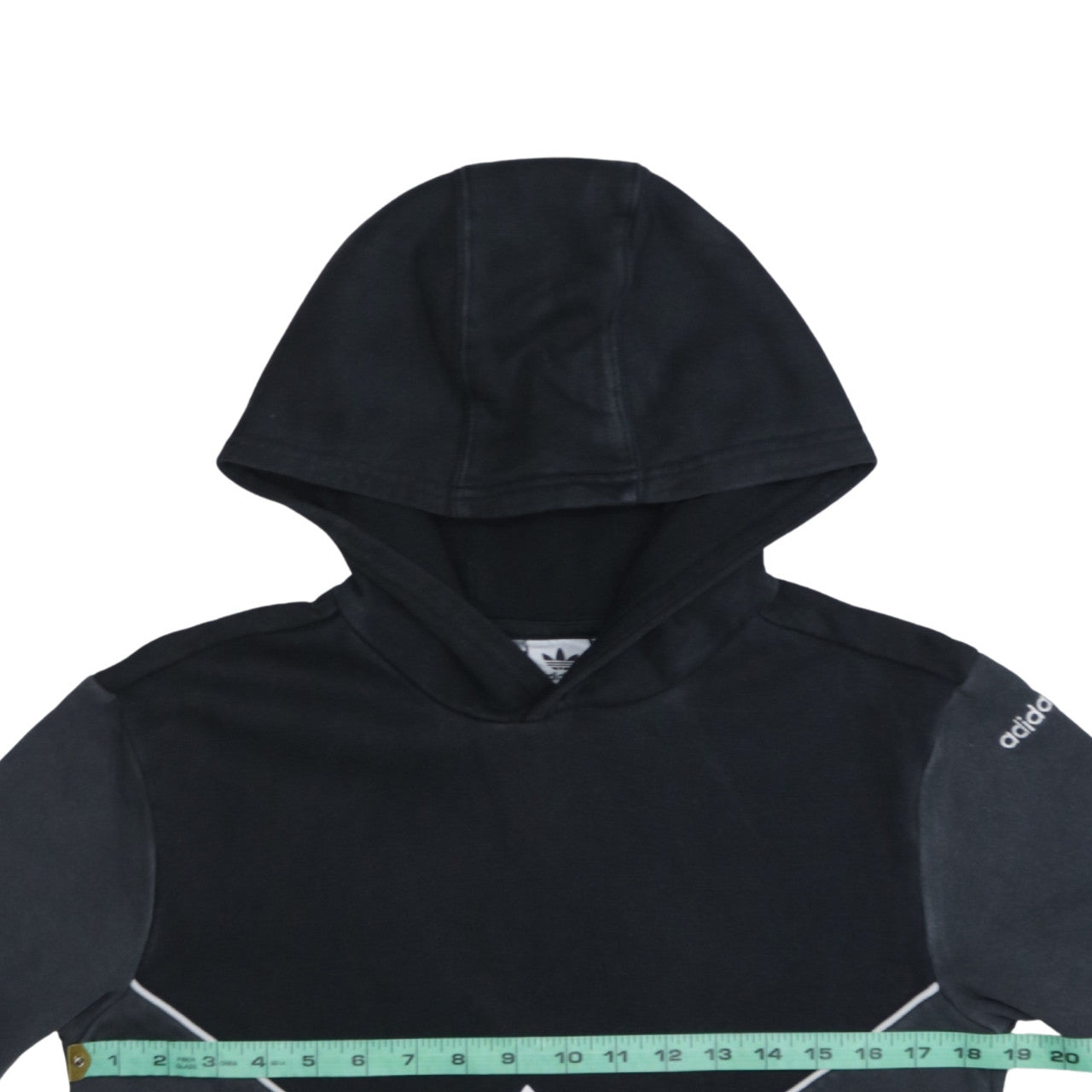 Adidas Boys Black Pullover Hoodie 13-14 Years Graphic Print Cotton Blend
