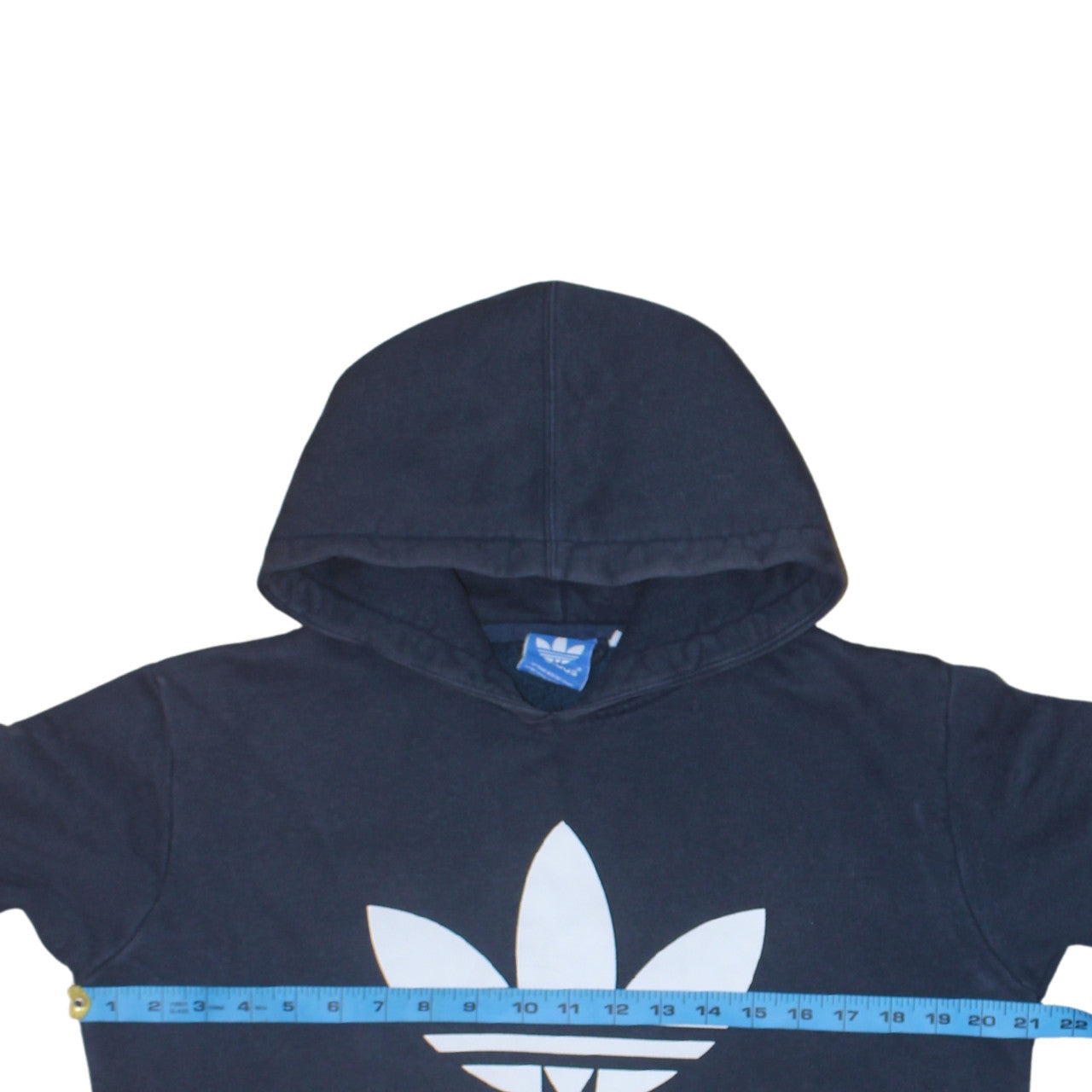 Adidas Mens Blue Pullover Hoodie S Graphic Trefoil Sweatshirt