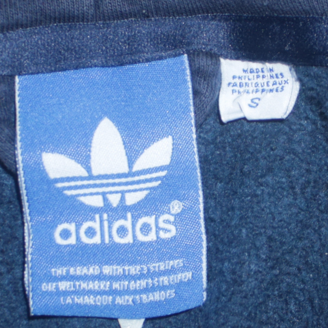 Adidas Mens Blue Pullover Hoodie S Graphic Trefoil Sweatshirt