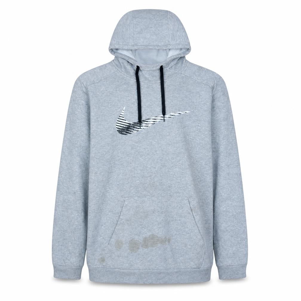 Nike Men's Grey Dri-FIT Pullover Hoodie L Sportswear