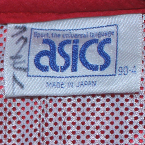 ASICS Women Red Track Jacket Size 10 Lightweight Zip Sports Top