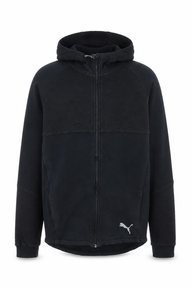 Puma Mens Black 2XL Full Zip Hoodie with Logo