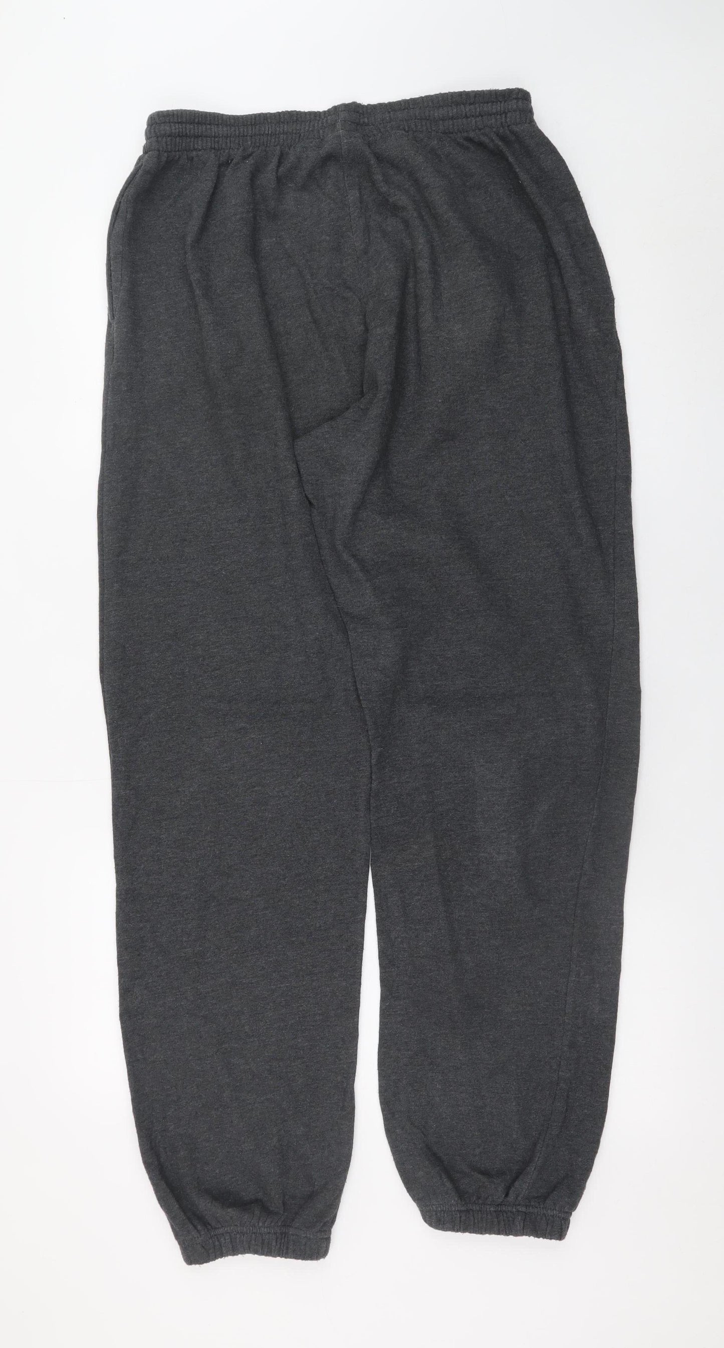 Fila Mens Grey L Sweatpants Regular Fit Logo Joggers