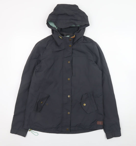 Fat Face Women's Grey Hooded Mid-Length Parka Jacket Size 10