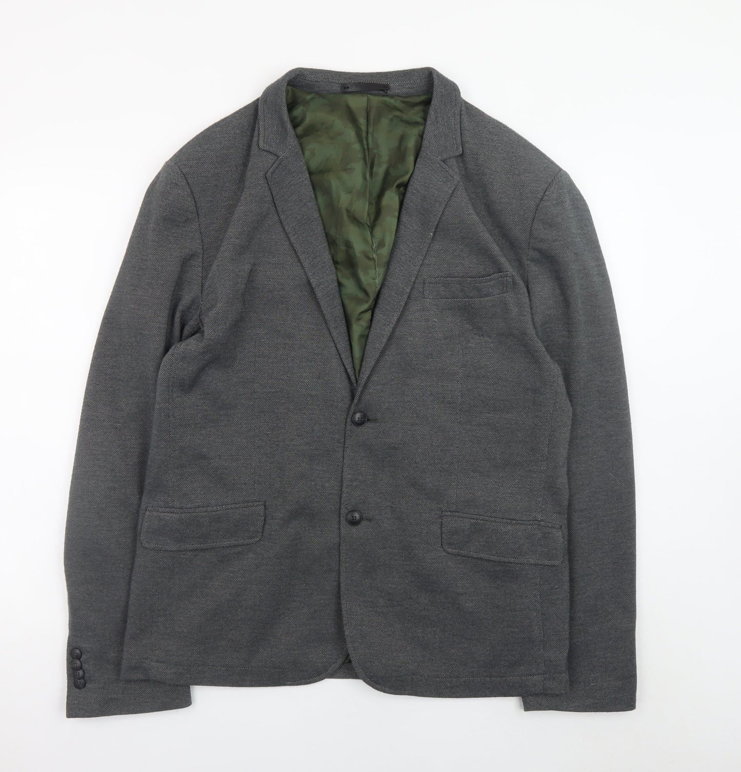 Jack & Jones Men’s Grey Blazer Size 56 Regular Fit Smart Casual Jacket
