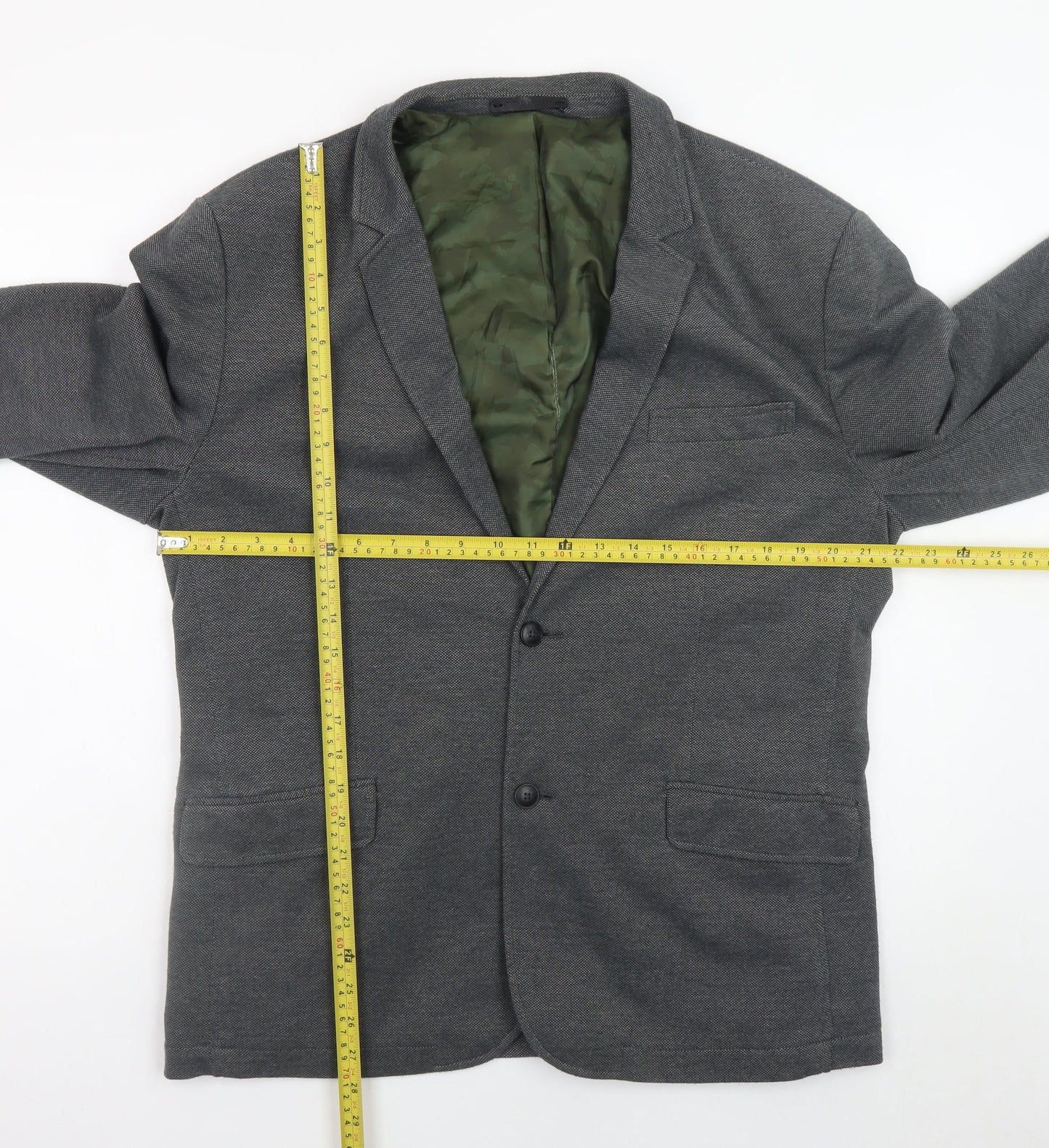 Jack & Jones Men’s Grey Blazer Size 56 Regular Fit Smart Casual Jacket