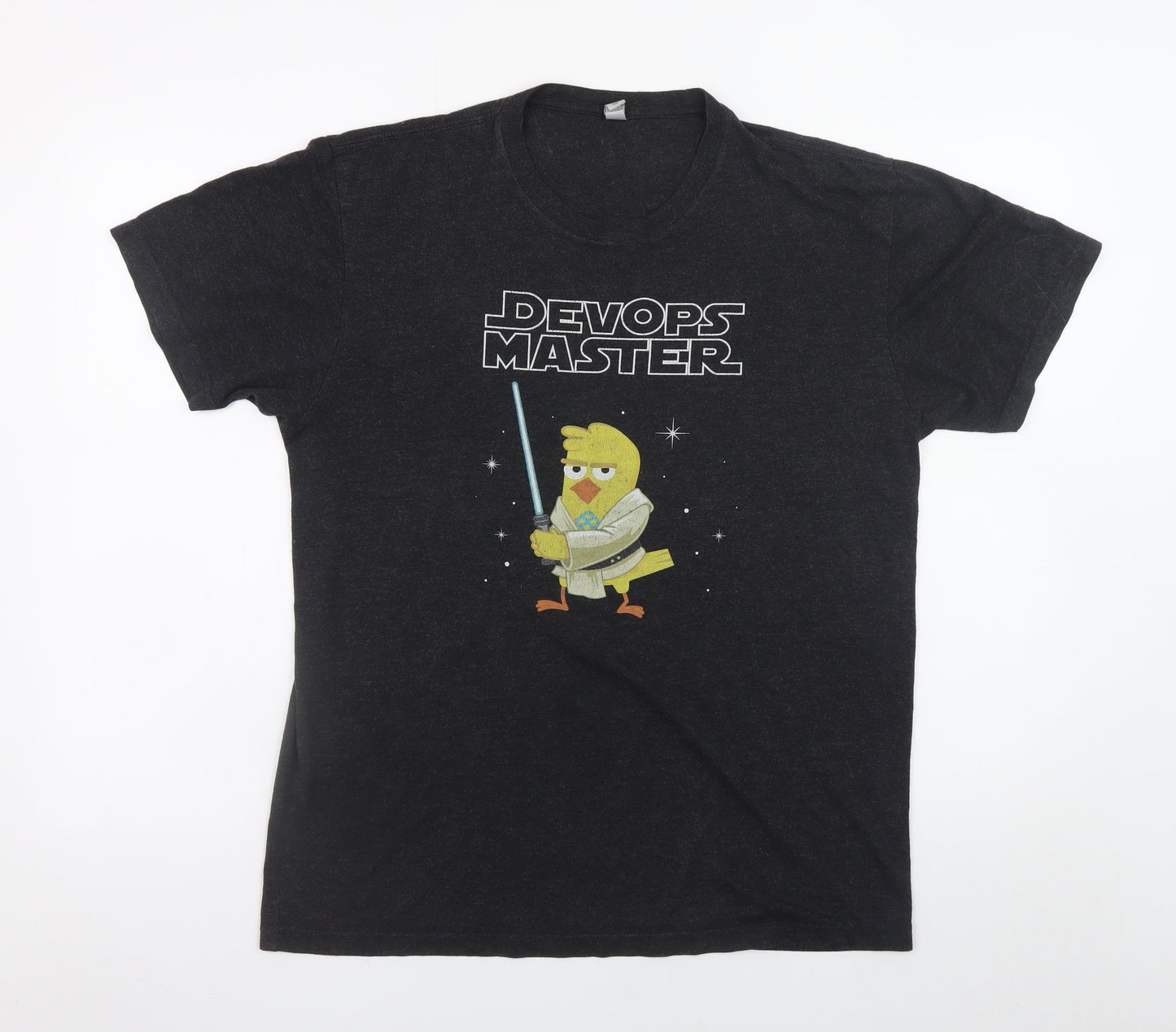 Next Level Men’s Black DevOps Master Graphic T-Shirt Size M