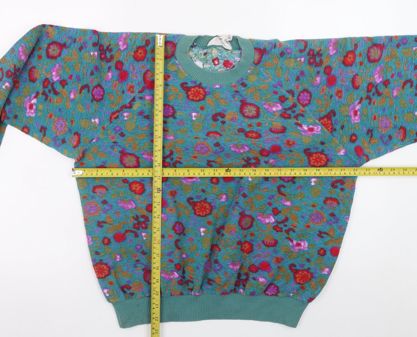 Forenza Women's Multicoloured Floral Wool Blend Pullover Jumper M
