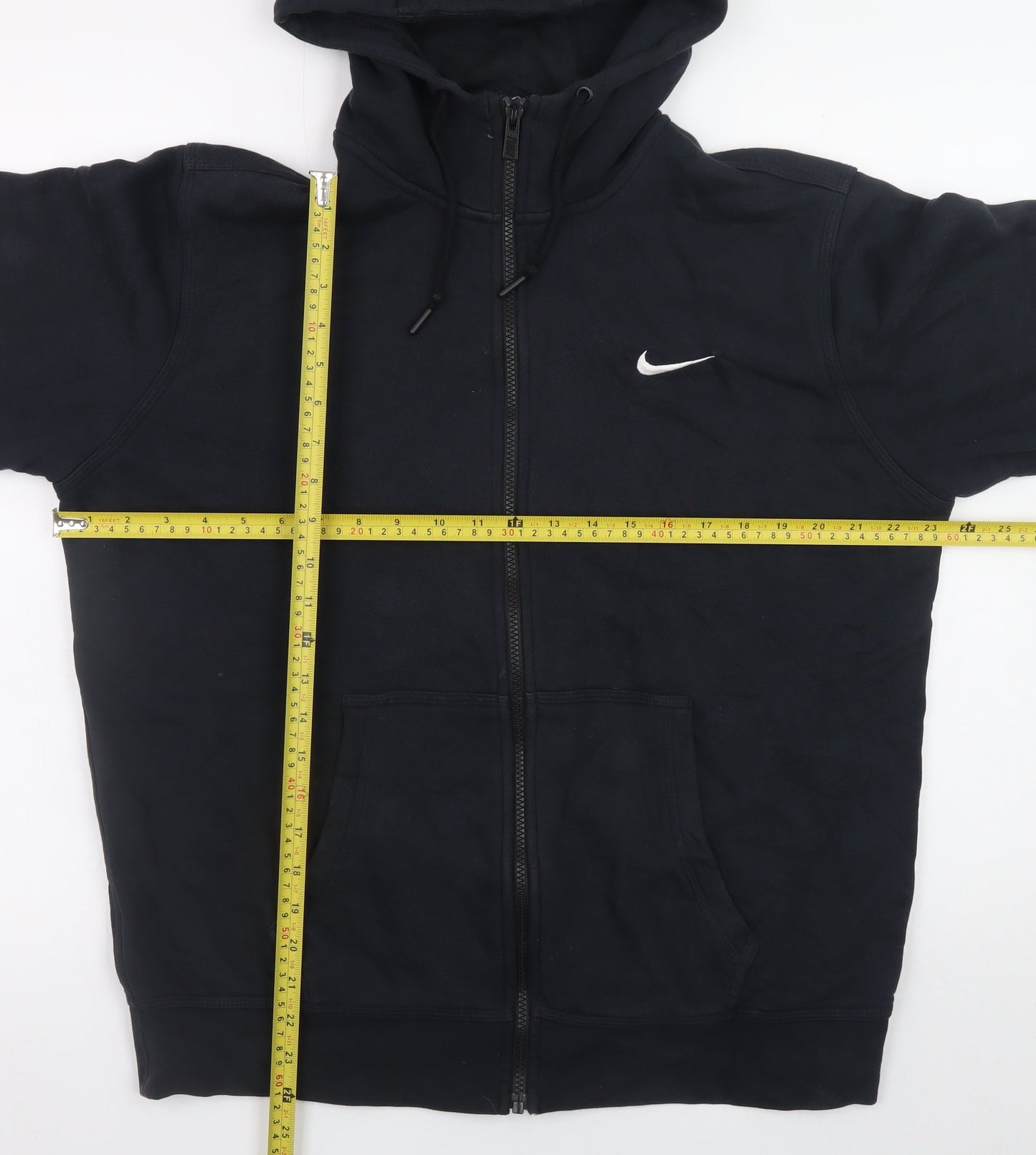 Nike Men's Black Full Zip Hoodie L Regular Fit Fleece Sweatshirt