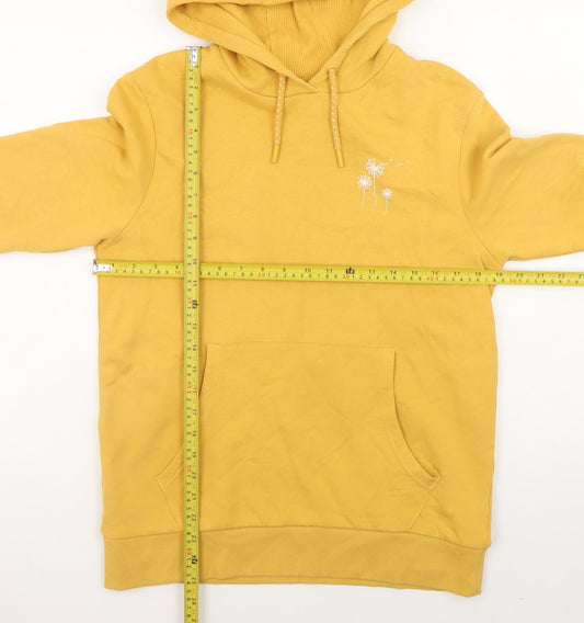 Mountain Warehouse Womens Yellow Pullover Hoodie UK 8 Cotton Blend