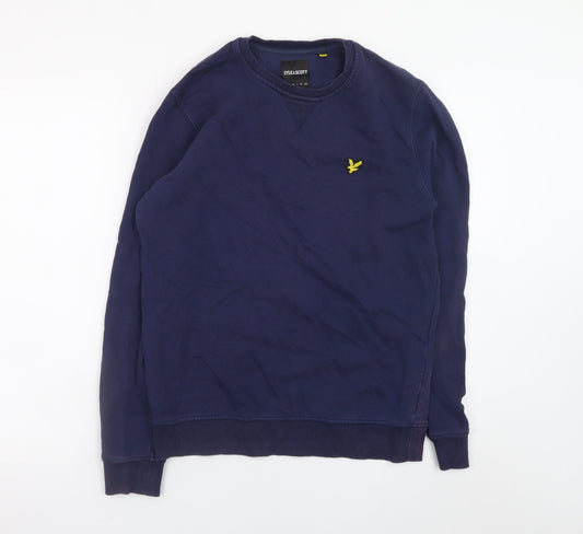 Lyle & Scott Men's Blue Crew Neck Cotton Sweatshirt Size L
