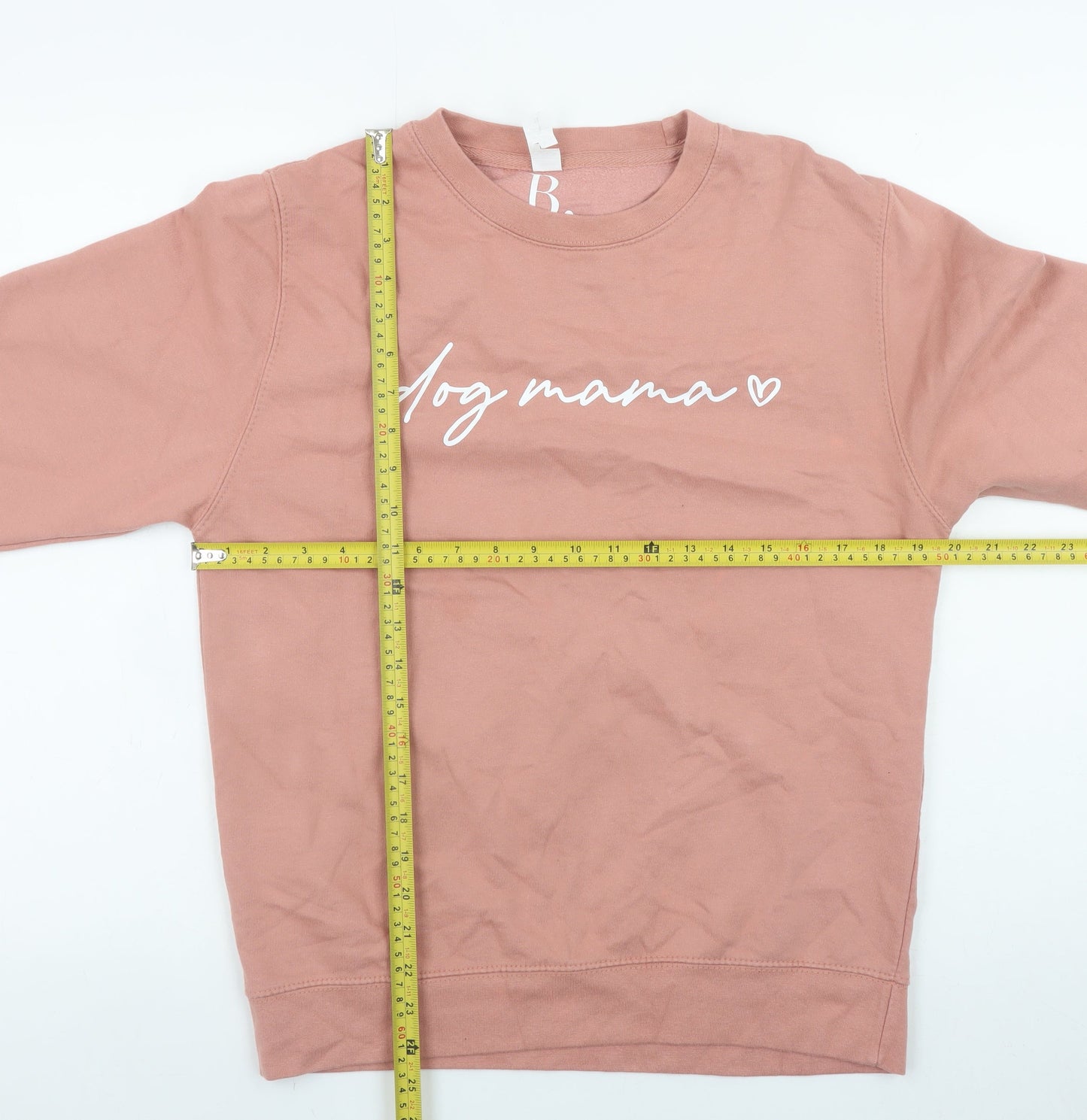 B. Women Pink 'Dog Mama' Pullover Sweatshirt Size S