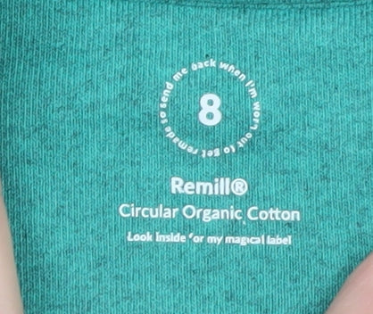 Remill Women’s Green Organic Cotton Pullover Sweatshirt Size 8
