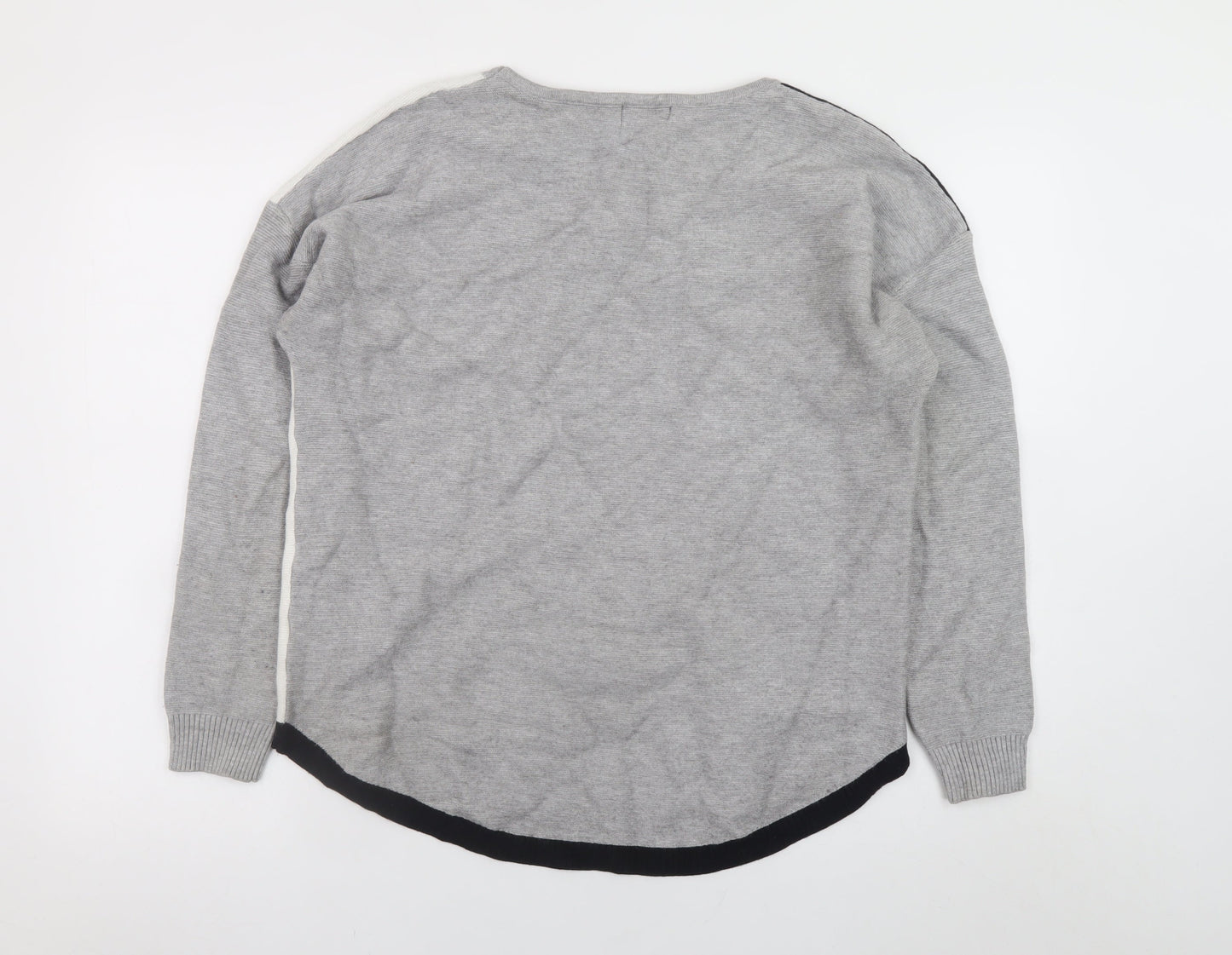 Apricot Women Grey Geometric Knit Pullover Jumper Size 14